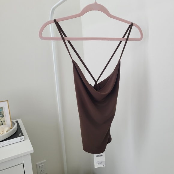 NEW ZARA Cowlneck Cami - Picture 2 of 6